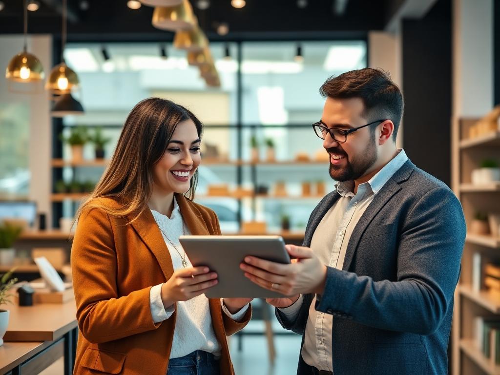 Empreendedores analisando crédito empresarial e capital de giro